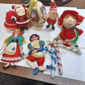 FINAL MARKDOWN Last Chance  lot of 12 Christmas ornaments *some handmade"